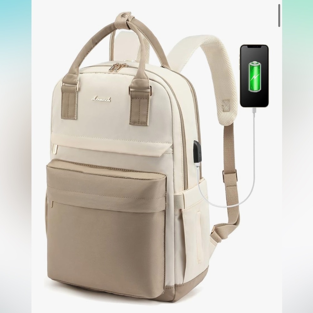 Cream and Tan Lovevook Backpack